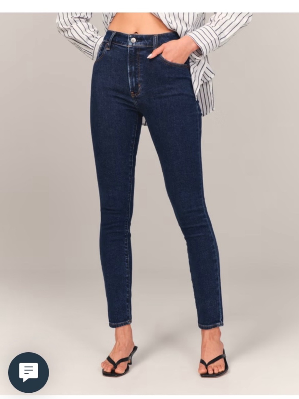EUC Abercrombie & Fitch Simone High Rise Skinny Ankle Jeans Dark Wash Size 28